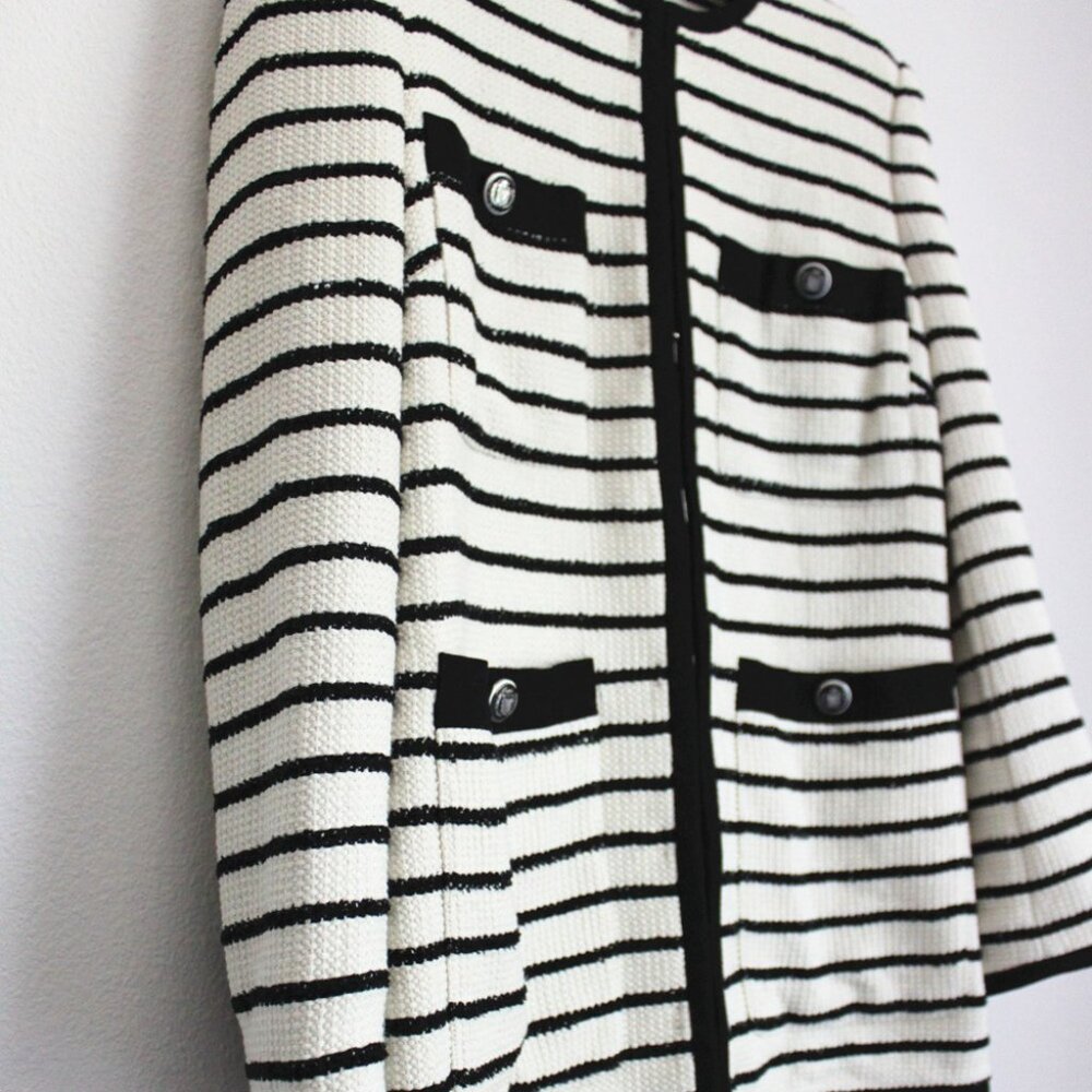 NWT Veronica Beard Foster Striped Dickey Jacket, Sz 4, 6 - Picture 11 of 15